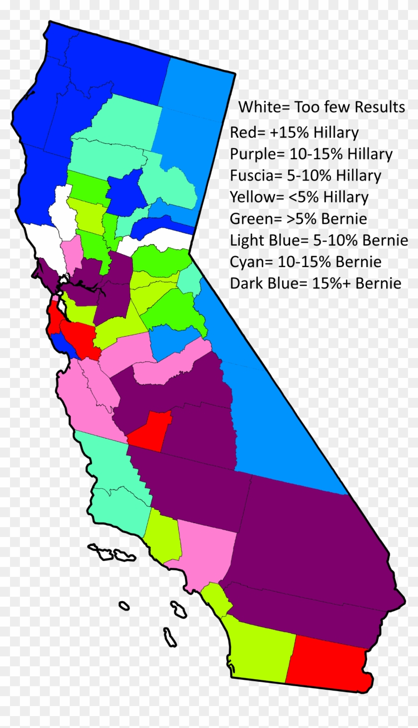 Democratic Grand Finale Tuesday Results Thread - California County Map #1406847