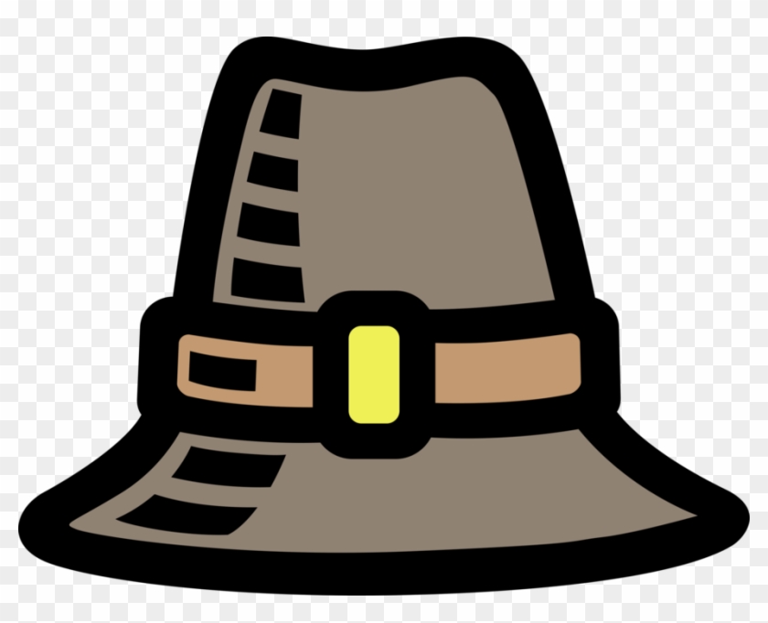 Vector Illustration Of Mayflower Pilgrim Pioneer Hat - Pioneer Hat Transparent #1406919