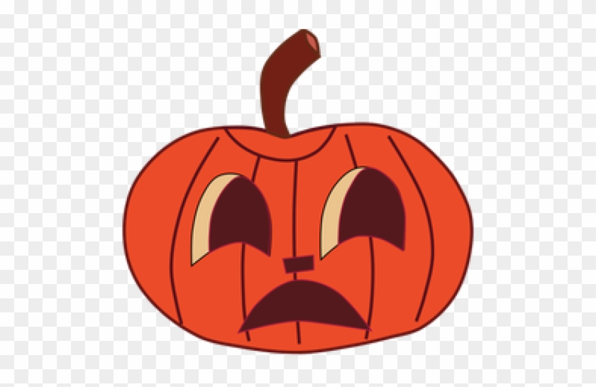 Halloween Clipart Clipart Painted Pumpkin - Sad Jack O Lantern #1407016