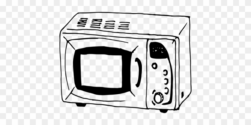 Microwave Ovens Oven Glove Furnace Toaster - Oven Clip Art Black And White #1407060