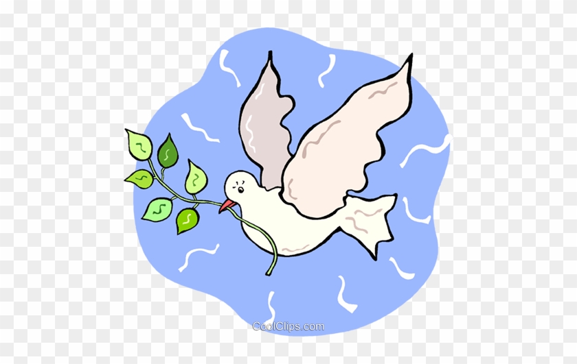 White Dove With An Olive Branch Royalty Free Vector - Illustration #1407300