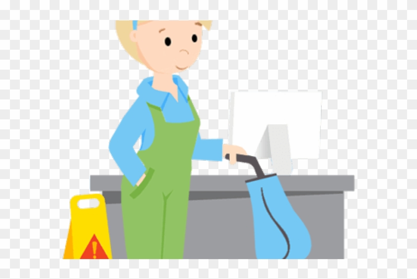 Janitor Clipart Workplace Housekeeping - Cartoon - Free Transparent PNG  Clipart Images Download