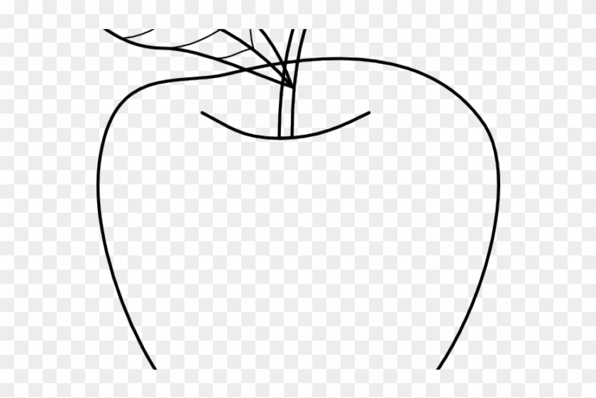 Drawn Apple Outline - Outline Of An Apple #1407402