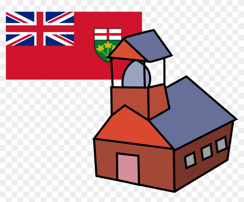 Window Svg Cartoon School Clipart Royalty Free Library - Ontario Flag #1407541