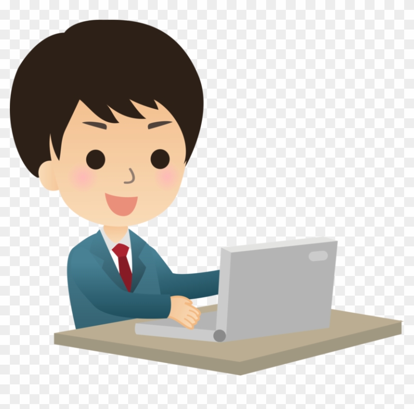 Laptop Woman User Computer Diagram - Office Worker Gif Clip Art #1407548