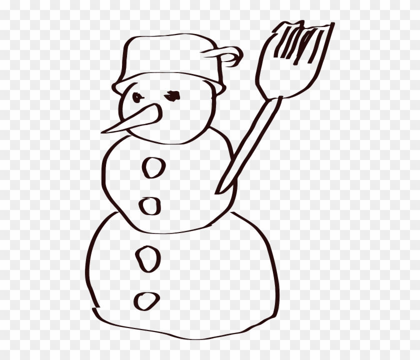 Vector - Snow Man Sketch #1407625