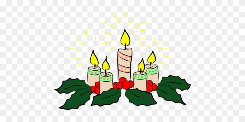 Candle Light Advent Wreath Askartelu - Clip Art Christmas Candles #1407731