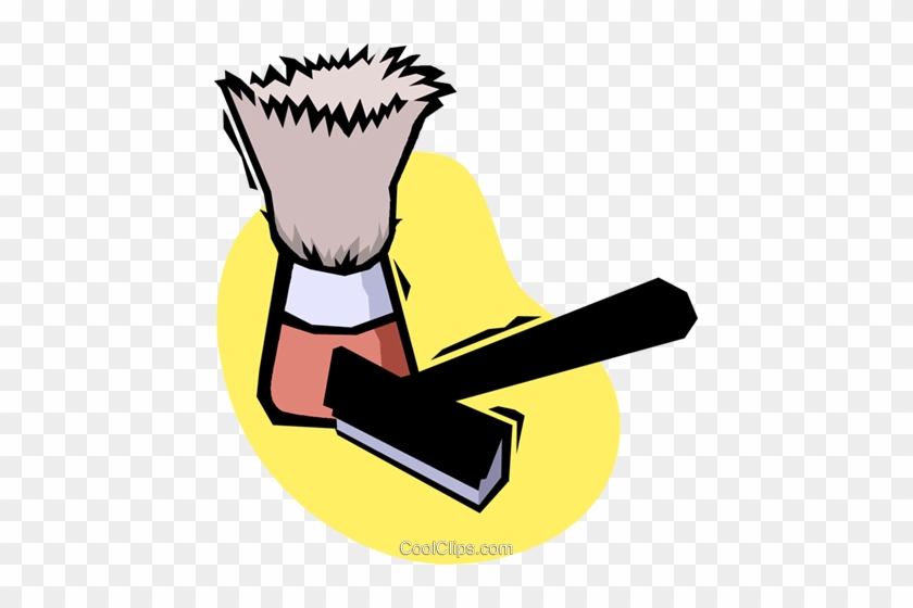 Razor And Cream Brush Royalty Free Vector Clip Art - Illustration #1407797