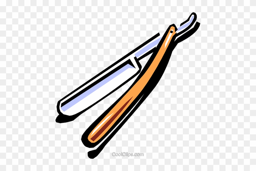 Barber's Razor Royalty Free Vector Clip Art Illustration - Navalha De Barbeiro Png #1407801