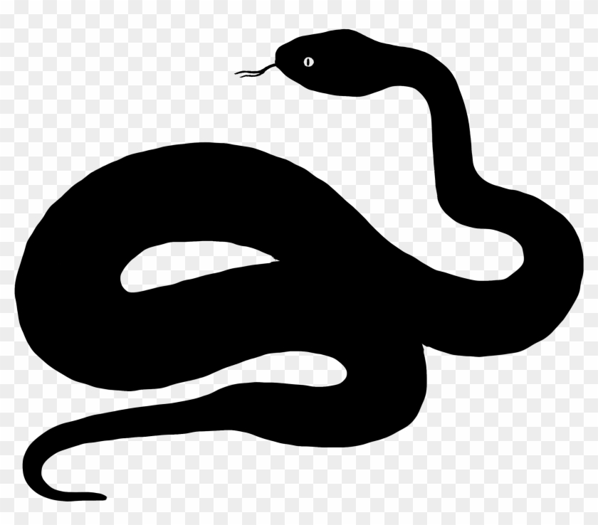 2236 Snakesilhouette Free Vintage Clip Art - Snakes #1407971