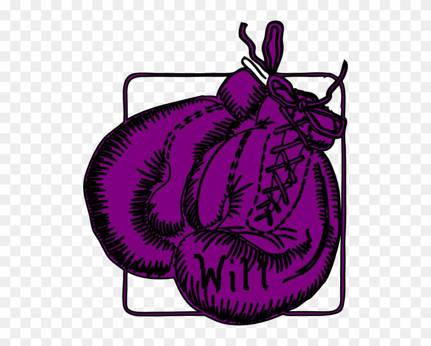 Svg Library Library Boxing Gloves Clip Art At Clker - Purple Boxing Gloves Clipart #1408010