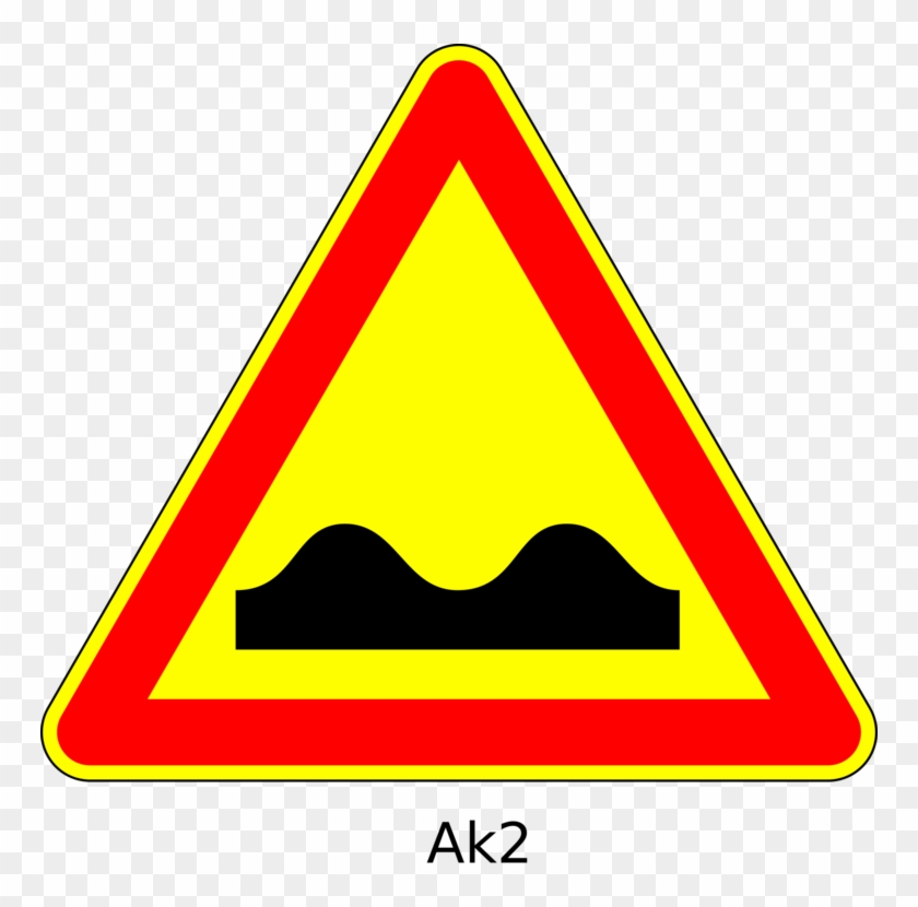 Traffic Sign Speed Bump Warning Sign Road - Road Signs Bumpy Road #1408157