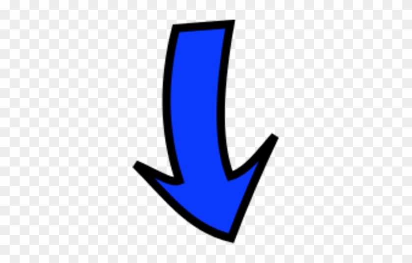 Small Arrow Down Finger Clipart - Blue Arrow Pointing Down Png #1408190