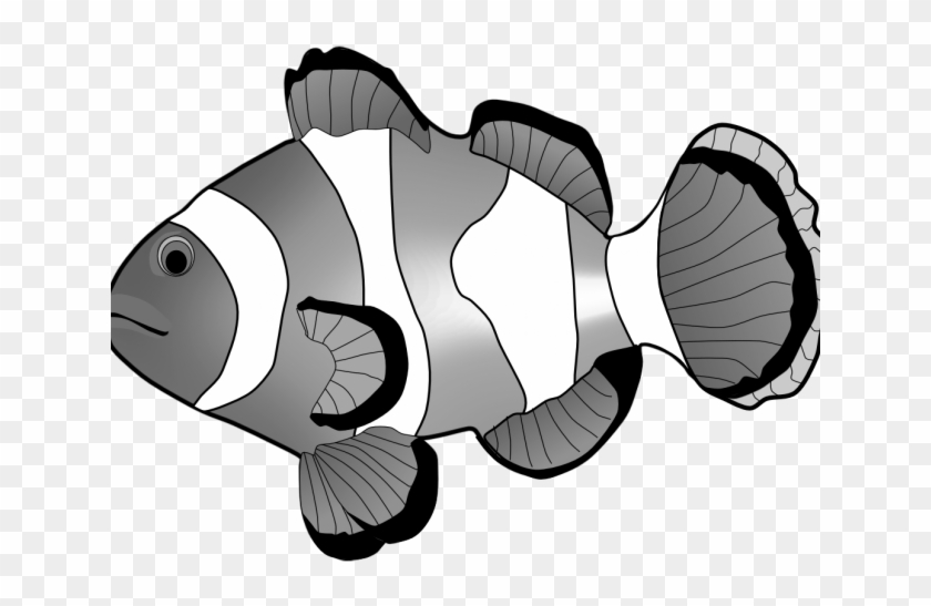 Clownfish Clipart Grade A - Clownfish Clipart Black And White #1408215