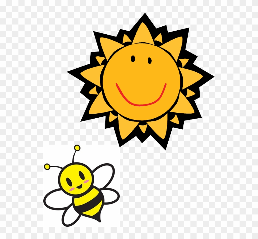 Bee Sunburned His Knee Sun Clip Art, Summer Coloring - Open Meeting Law #1408233