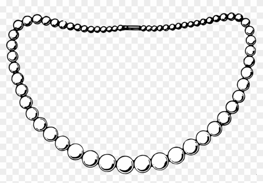 Pearl Necklace Clipart Jewellery Necklace Clip Art - Pearl Necklace Clipart Black And White #1408256