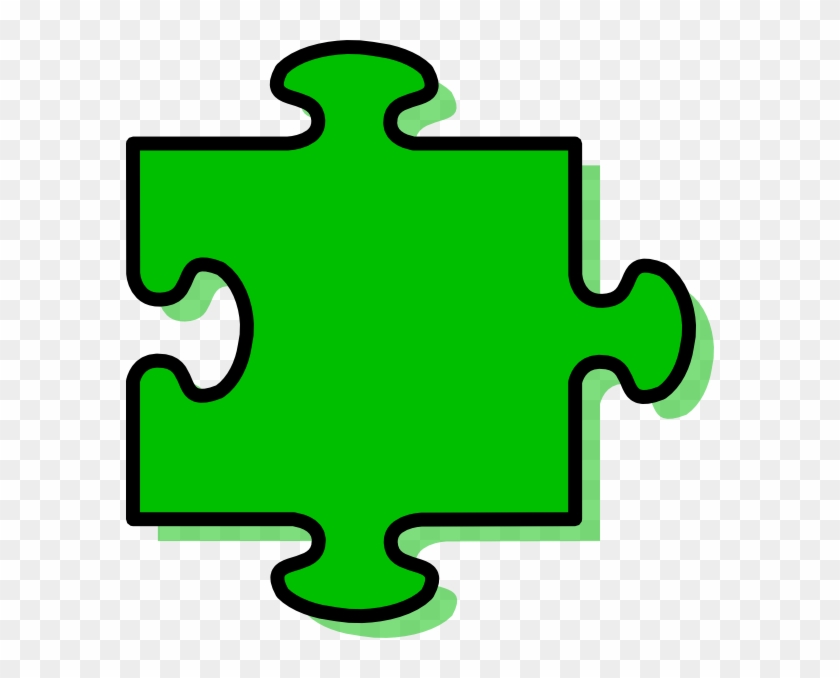 Green Puzzle Piece - Green Puzzle Pieces #1408319