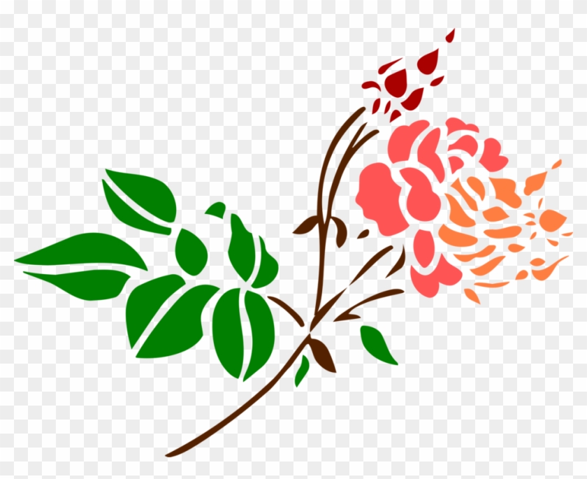 Floral Design Rose Computer Icons Color Line Art - Design Colour Clipart Png #1408355