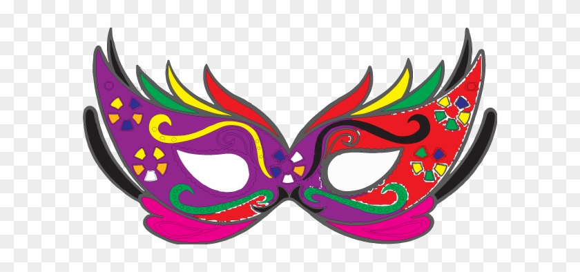 Mascara Colorida Clipart Mask Carnival Masquerade Ball - Imagem De Mascara De Carnaval Colorida #1408391
