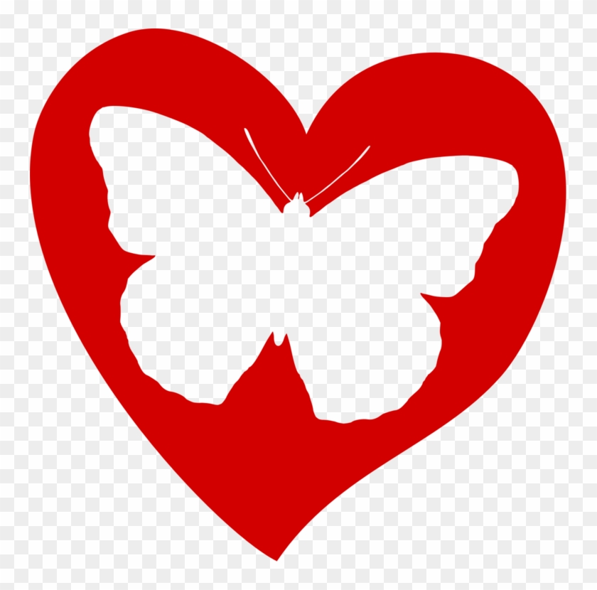 Butterfly Heart - Butterfly And Hearts Clipart #1408401