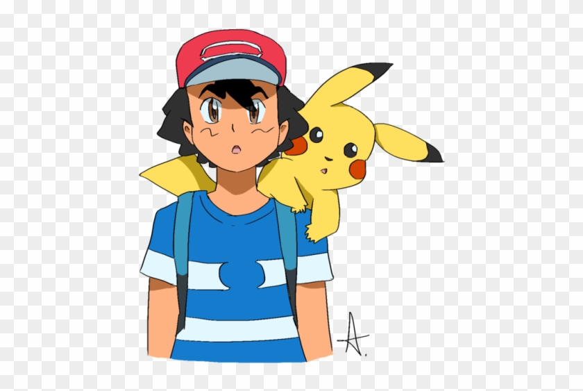 Ash/satoshi & Pikachu - Cartoon #1408445