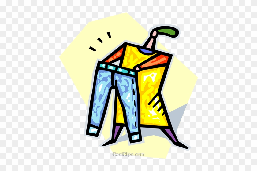 Person Looking At A Pair Of Pants Royalty Free Vector - Person Looking At A Pair Of Pants Royalty Free Vector #1408454