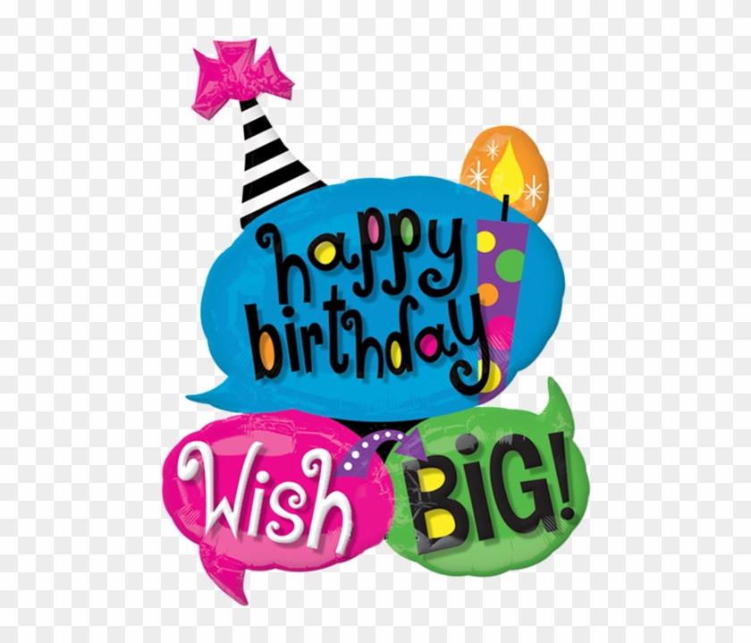 Cards - 26" Wish Big Birthday Mylar Balloon - Mylar Balloons #1408462