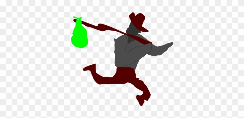 Silhouette Cartoon French Pedestrian Person - Clip Art #1408545