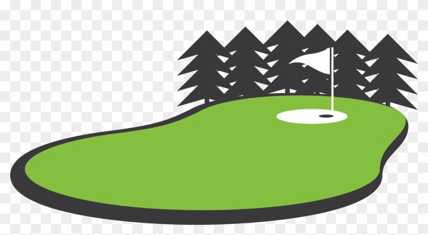 Golf Clip Putting Green - Clip Art Golf Green #1408552