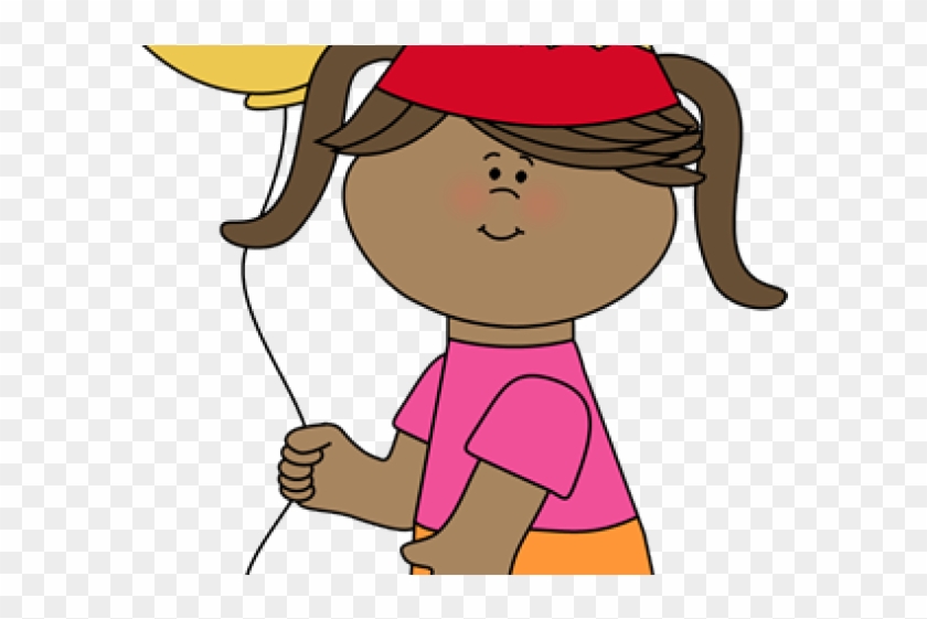 Girl Clipart Birthday - Girl Holding A Pencil Clipart #1408559