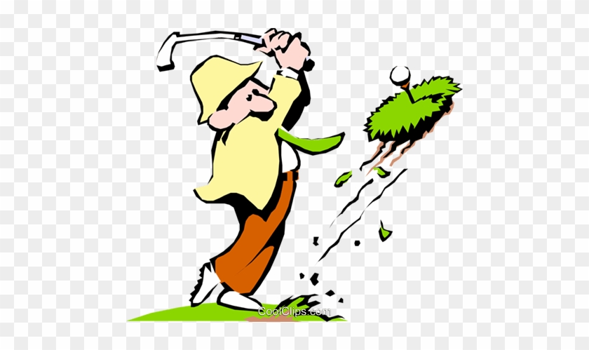 Vector Clipart Of A - Golfer Clipart #1408566