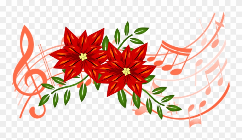 Christmas Flower And Music Offering Form - Transparent Background Musical Notes #1408602