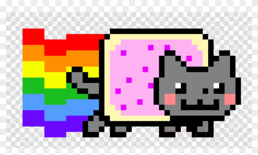 Nyan Cat Pixel Art Clipart Nyan Cat Pixel Art Cross-stitch - Нян Кэт Пиксель Арт #1408745