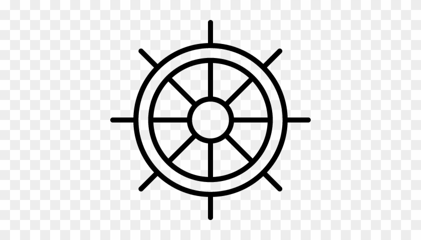 Ship Steering Wheel Vector - Wheels Drawing Cartoon #1408959