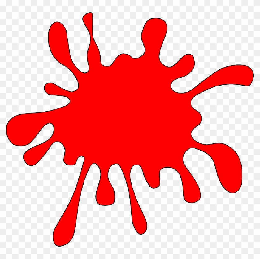 Red Paint Splat - Orange Paint Splatter Clipart #1409159