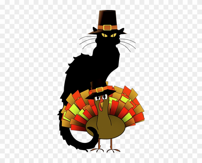 Click And Drag To Re-position The Image, If Desired - Society6 Thanksgiving Le Chat Noir With Turkey Pilgrim #1409316
