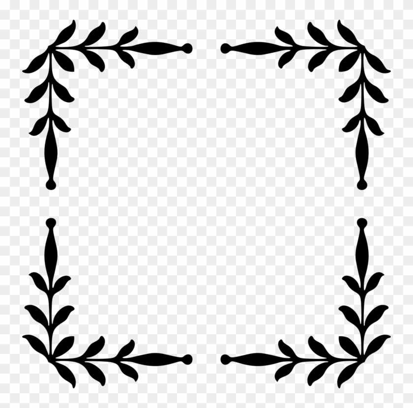 Decorative Corners Stencil Designs Drawing Decorative - Decorative Lines Corner Transparent #1409319