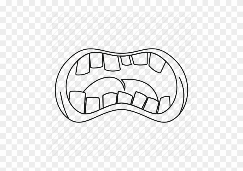 Picture Library Stock Monster Teeth Drawing At Getdrawings - Teeth Outline #1409467