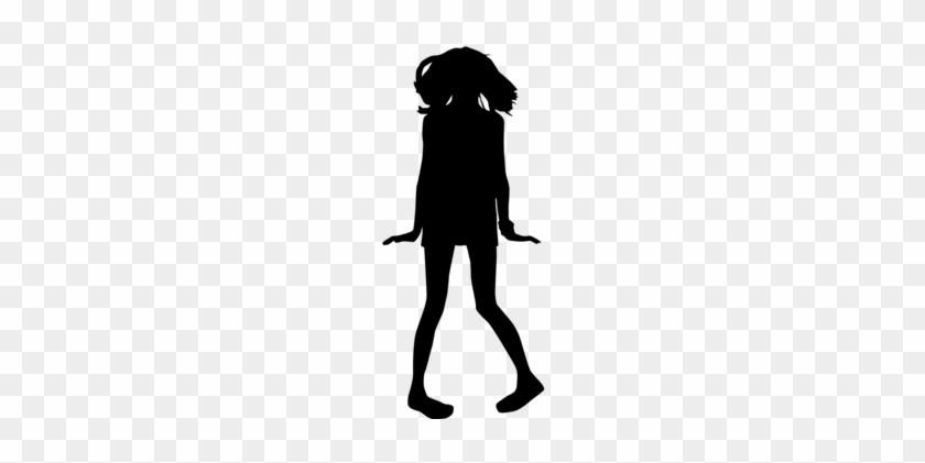 Silhouette Woman Female Shadow Girl - Retro Dancing Girl Aqua Shower Curtain #1409497