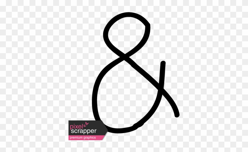 Ampersand Doodle Template - Girl Word Art Black And White #1409600