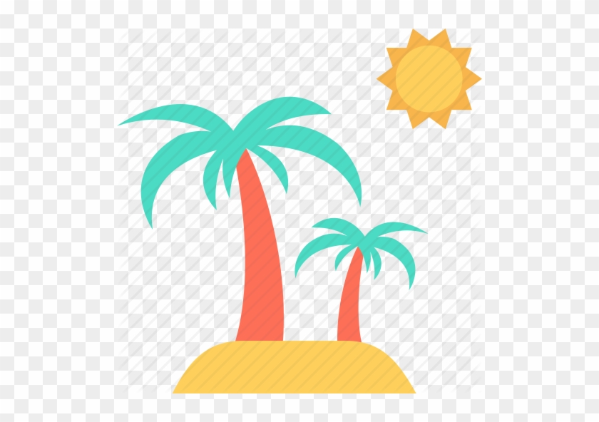 Banner Library Flat Travel Icons By Vectors Market - Palm Tree Icon Transparent #1409753