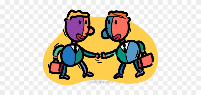 Businessmen Shaking Hands Royalty Free Vector Clip - Collaboration #1409773