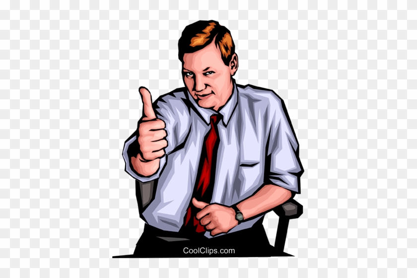Man With Thumbs Up Royalty Free Vector Clip Art Illustration - Lider Gif Con Movimiento #1409799