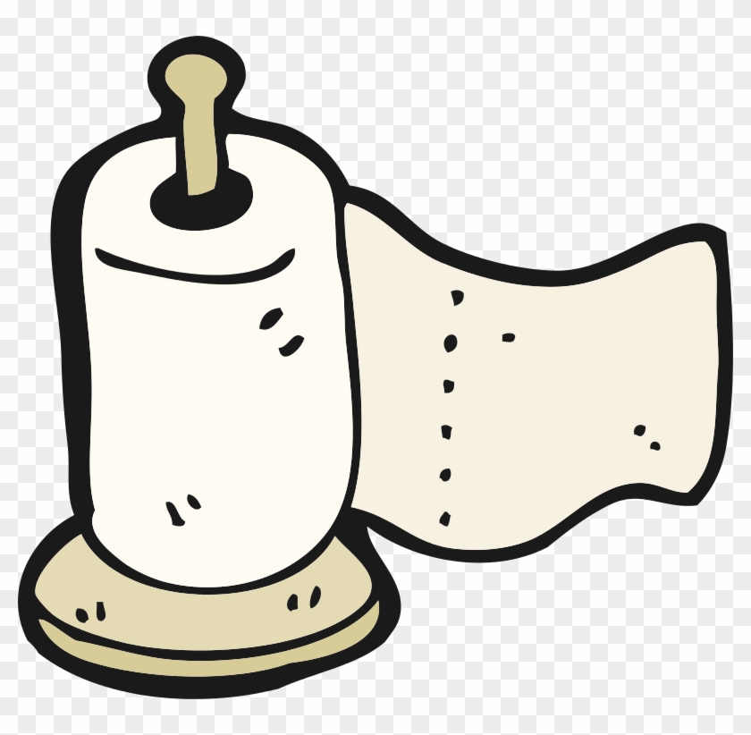 Paper Towels Belong In The Trash Not The Toilet - Rollo De Cocina Dibujo #1409870
