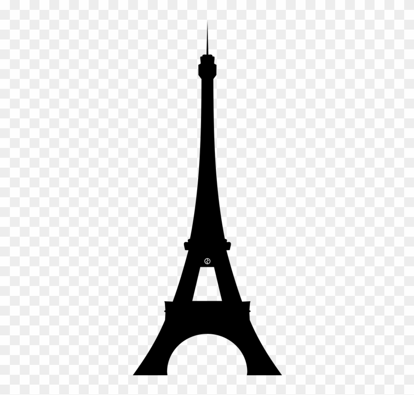 Towers Clipart French Monument - Eiffel Tower Clip Art Silhouette #1410233