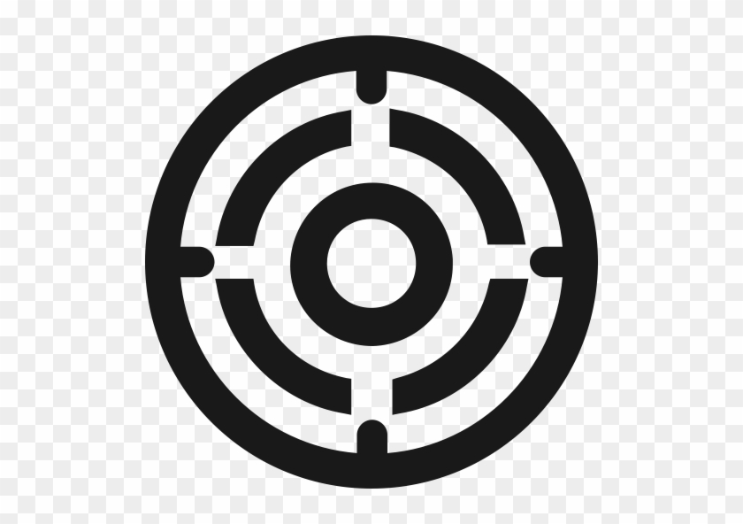 Open Manhole Cover - Black Target Icon #1410263