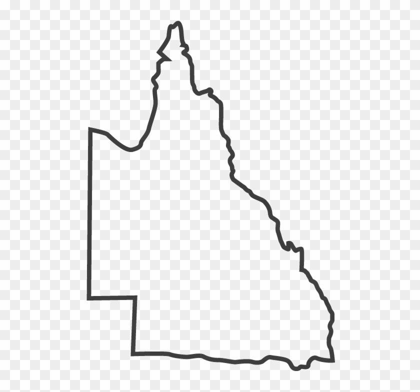 Queensland State Outline - Basic Outline Of Queensland #1410304