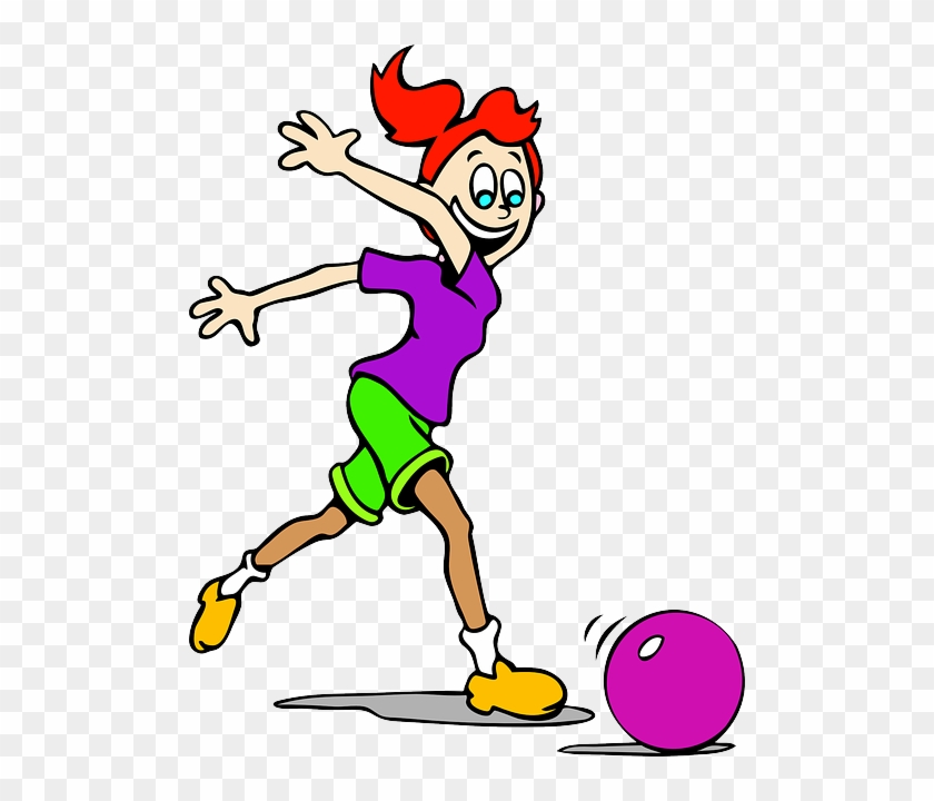 Girl, Soccer, Happy, Kid, Ball, Football, Playing, - Rolling A Ball Clip Art #1410333