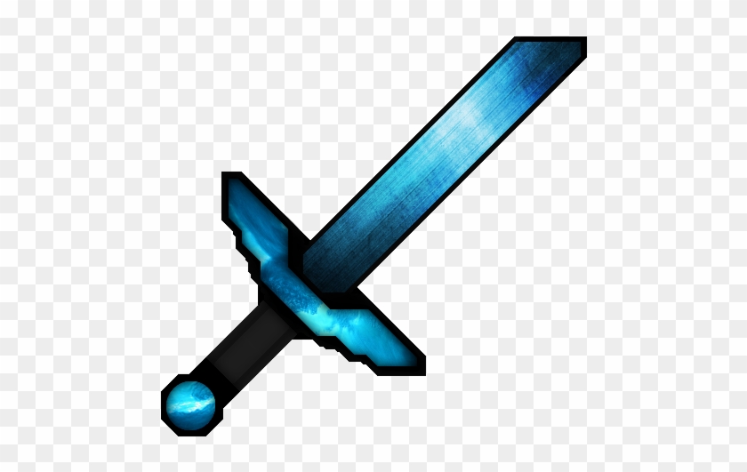 Transparent minecraft diamond sword