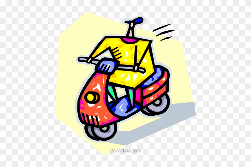 Person Riding A Motor Scooter Royalty Free Vector Clip - Person Riding A Motor Scooter Royalty Free Vector Clip #1410708
